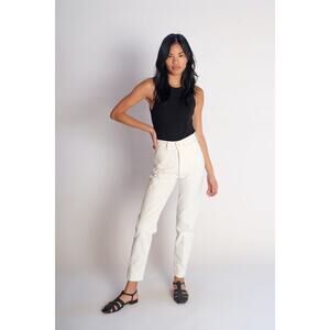 New with Tags Jesse Kamm Salt White High Rise Ranger Straight Leg Pant‎ Size 4